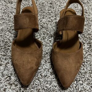 Elegant Brown Suede Women's Shoes